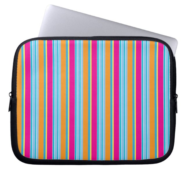Cute magic colorful stripes laptopschutzhülle (Vorderseite)