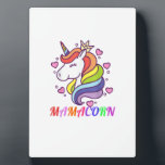 Cute Mamacorn Unicorn Mom Birthday Outfit Rainbow  Fotoplatte<br><div class="desc">Cute Mamacorn Unicorn Mom Birthday Outfit Rainbow Colors T-Shirt_1</div>