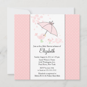 CUTE Maman & Baby Bird Baby shower Invitation