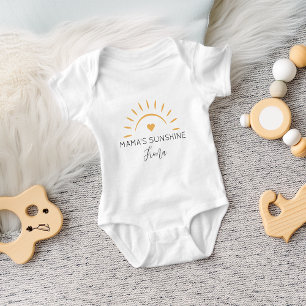 Cute Mamas Sonnenschein Personalisiert Baby Strampler