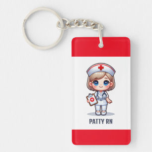 Cute Manga Nurse avec cheveux blond bleu yeux Pers
