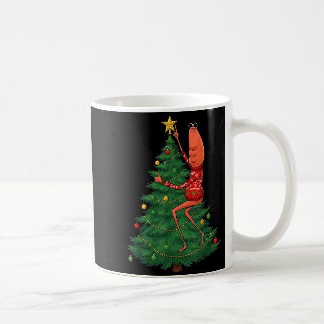 Cute Marcus The Worm Merry Christmas Santa Marcus  Kaffeetasse (Rechts)