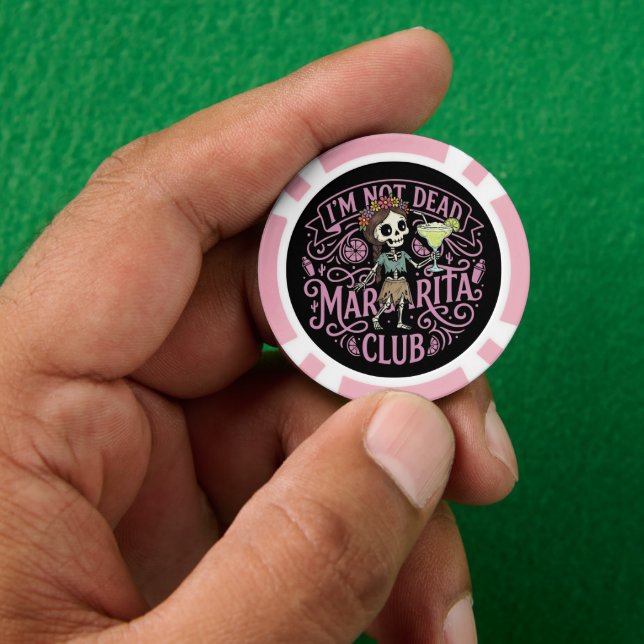 Cute Margarita  Skelton Pokerchips (Hand)