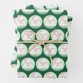 Cute Matcha Latte Ghost Geschenkpapier Set