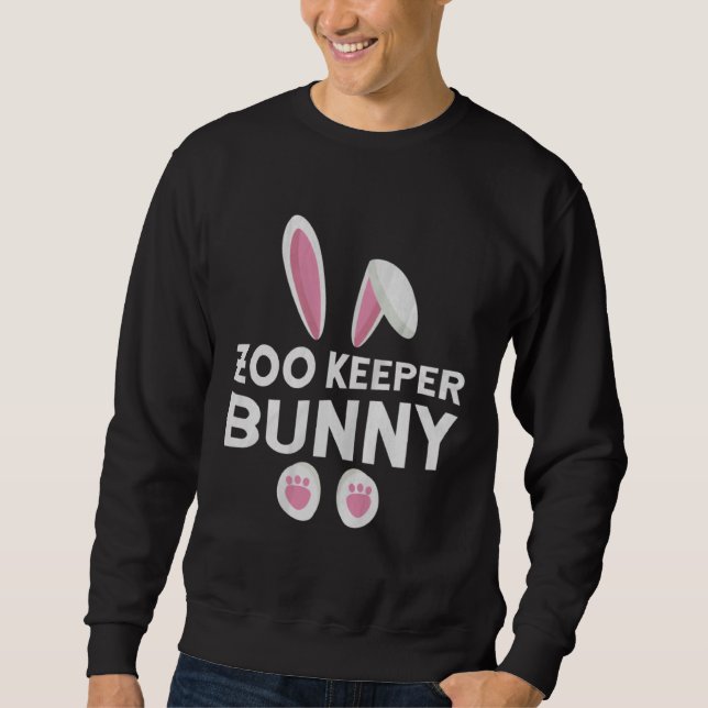 Cute Matching Family Easter Day  Zoo Keeper Bunny Sweatshirt (Vorderseite)