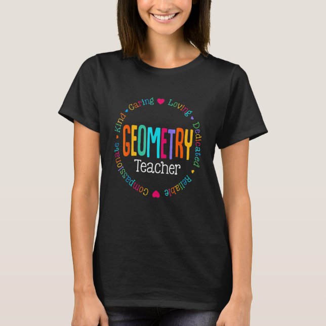Cute Math Coach Teacher Mathematical Geometry Teac T-Shirt (Vorderseite)