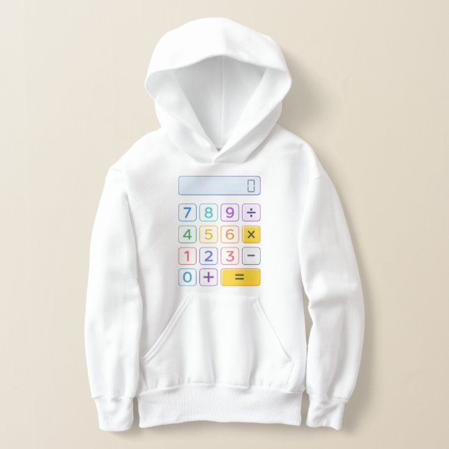 Cute Maths Calculator Hoodie for Kids School (Ablage )