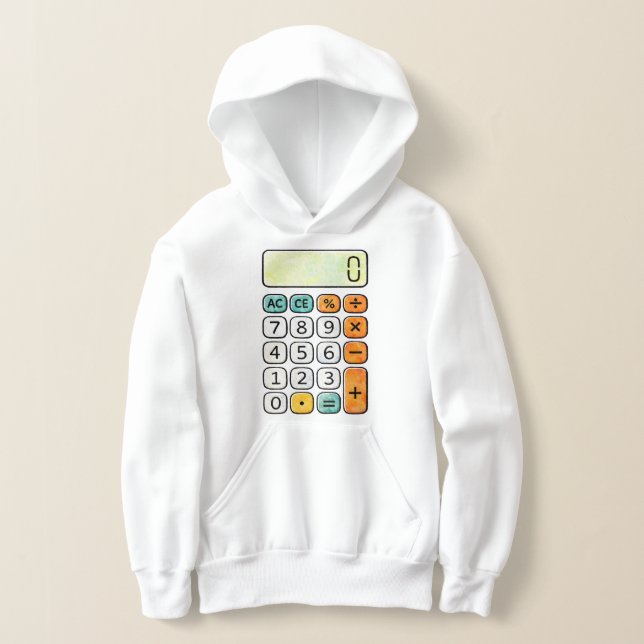 Cute Maths Calculator Hoodie for Kids School (Ablage )