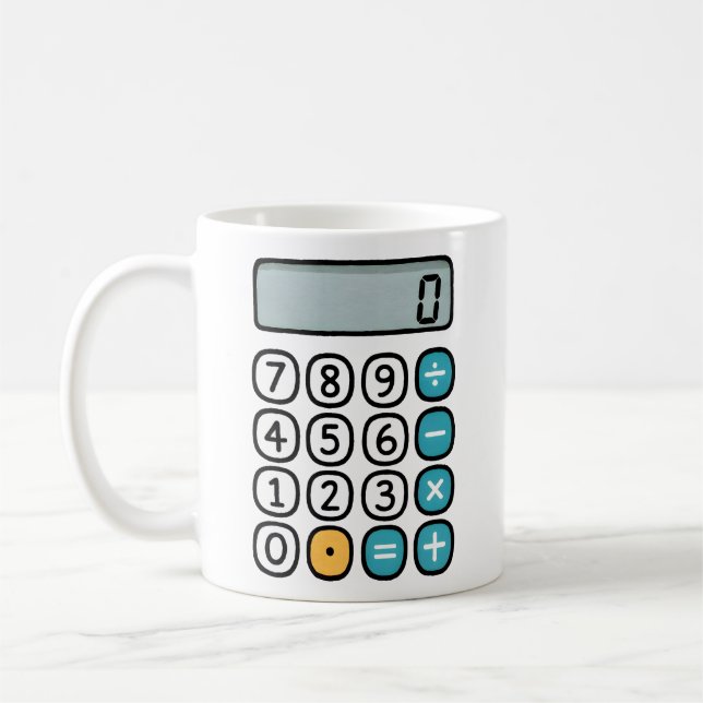 Cute Maths Calculator Mug for Kids and Teachers Kaffeetasse (Links)