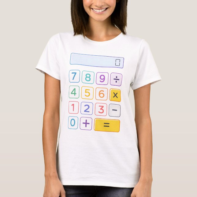 Cute Maths Calculator T Shirt for Kids School (Vorderseite)