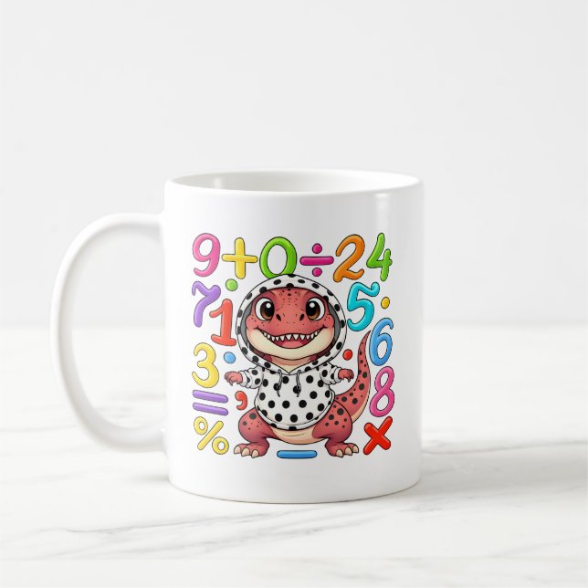 Cute Maths Dinosaur Numbers Mug for Kids Kaffeetasse (Links)