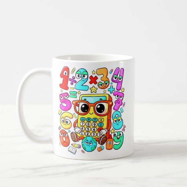 Cute Maths Numbers Calculator Mug for Kids Kaffeetasse (Links)