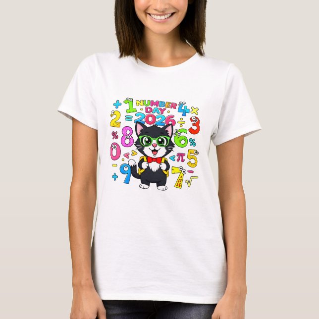 Cute Maths Numbers Panda Cartoon T Shirt KidsUK!!! (Vorderseite)