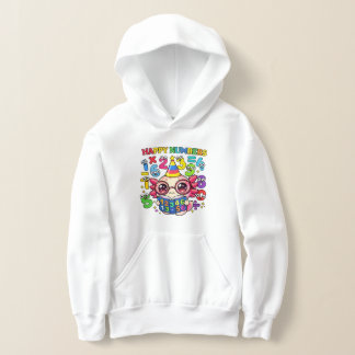 Cute Maths Numbers Truck Number Day Hoodie Kids UK