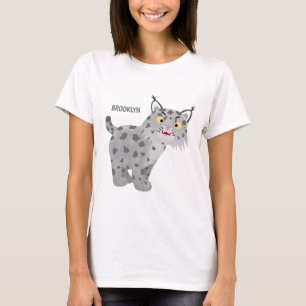 Cute mean bobcat lynx cartoon T-Shirt