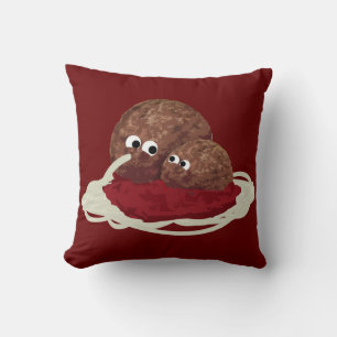 Cute Meatball Manger Spaghetti Jeter Oreillers