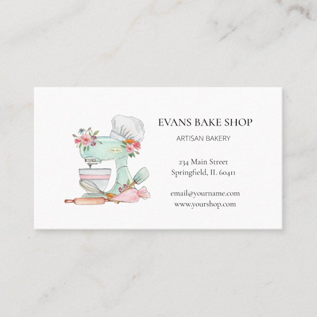 Cute Mélangeur de cuisine carte de visite (Devant)