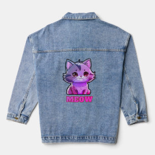 Cute Meow Denim Veste