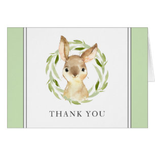 Cute Merci de lapin d'aquarelle