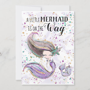 *~* Cute Mermaid Whaleicorn Baby shower Invitation