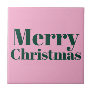 Cute Merry Christmas Ceramic Tile. Fliese
