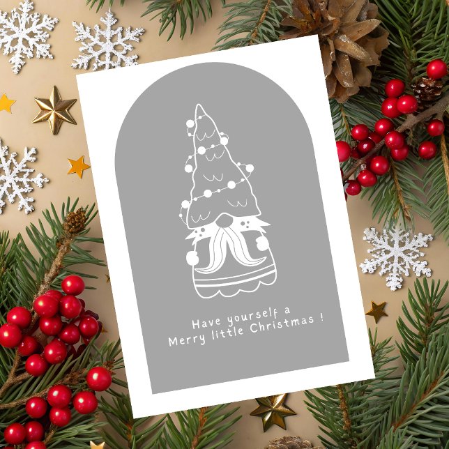 Cute Merry Christmas Greeting Card Karte (Have yourself a Merry little Christmas Card)