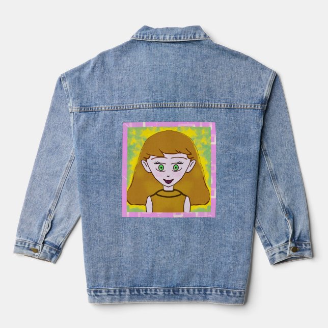 Cute Merry Pink  Jeansjacke (Rückseite)