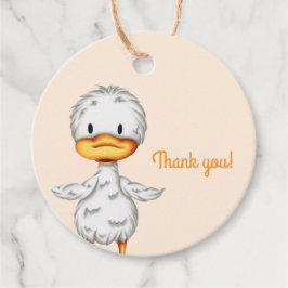 Cute minimalist duck illustration thank you geschenkanhänger