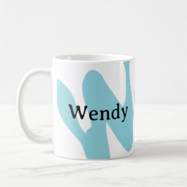 Cute Minimalist Monogram Personalized Mug TeaCup Kaffeetasse