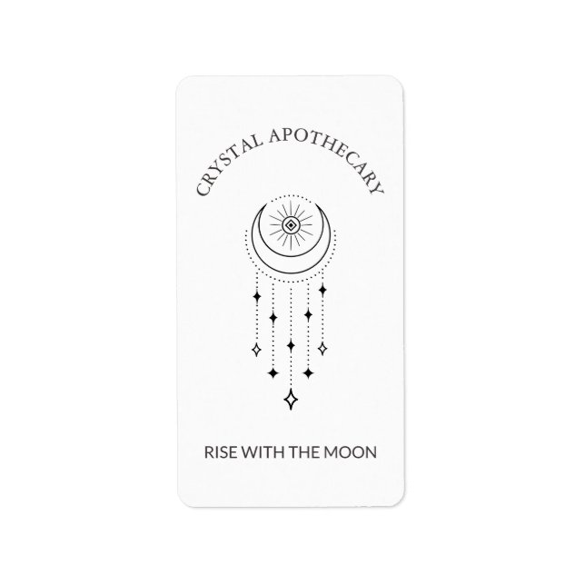 Cute Moderne Lune apothecaire, Bougie, Étiquette R (Devant)