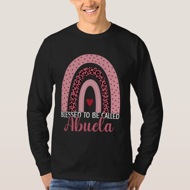 Cute Mom Grandma Blessed To Be Called Abuela Leopa T-Shirt (Vorderseite)