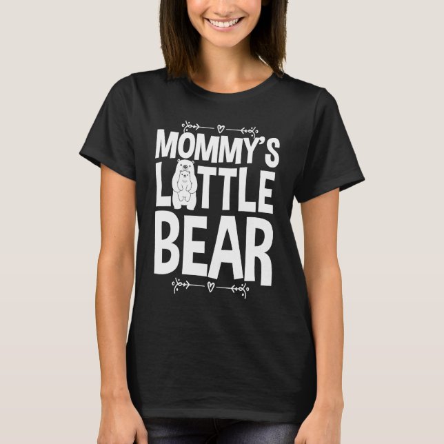 Cute Mommy's Little Bear Love Hug Hugging Bear Cub T-Shirt (Vorderseite)