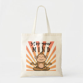 Cute Monkey Meditation Yoga Tote Bag Tragetasche