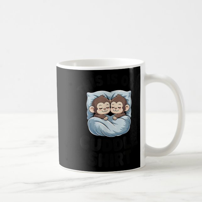 Cute Monkeys Snuggle This Is Our Cuddle  Kaffeetasse (Rechts)
