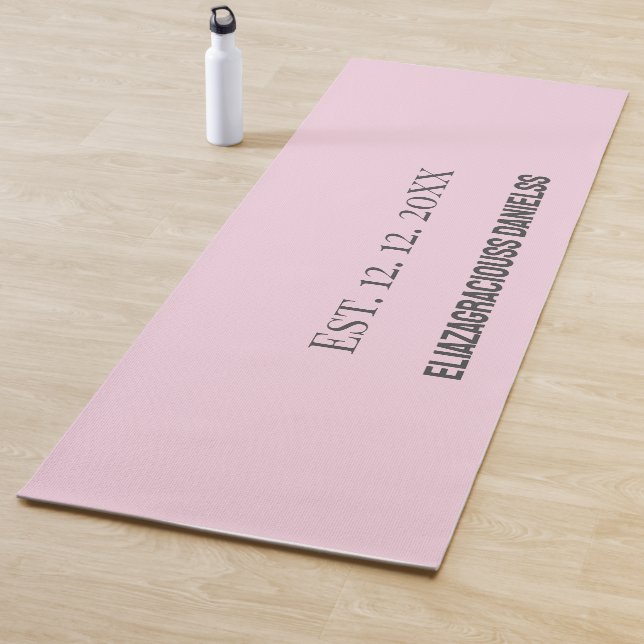 Cute Monogram Initial Personalized Yoga Mat Gift Yogamatte (Beispiel)