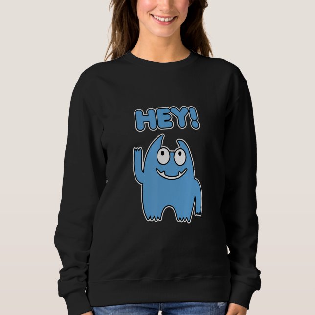 Cute Monster Face  Halloween Kids Men Women Sweatshirt (Vorderseite)