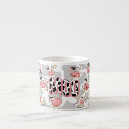 Cute “Moo Cow” Cartoon Design Espressotasse