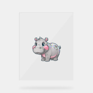 Cute MOO DENG Baby Pygmy Hippo Girls Besties Crew