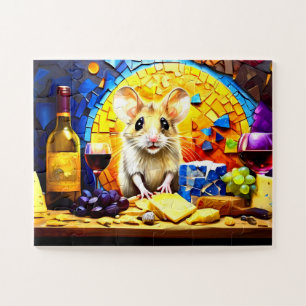 Cute Mosaic Field Souris Vivid coloré puzzle coll