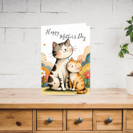 Cute Mother’s Day Cat Card Feiertagskarte