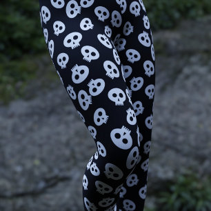 Cute Motif crâne Goth Halloween Leggings