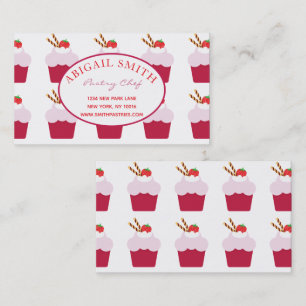Cute Motif Cupcakes Carte de visite personnalisé
