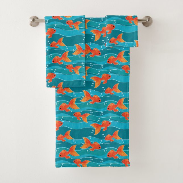 Cute Motif de natation Goldfish & Water (En situation)