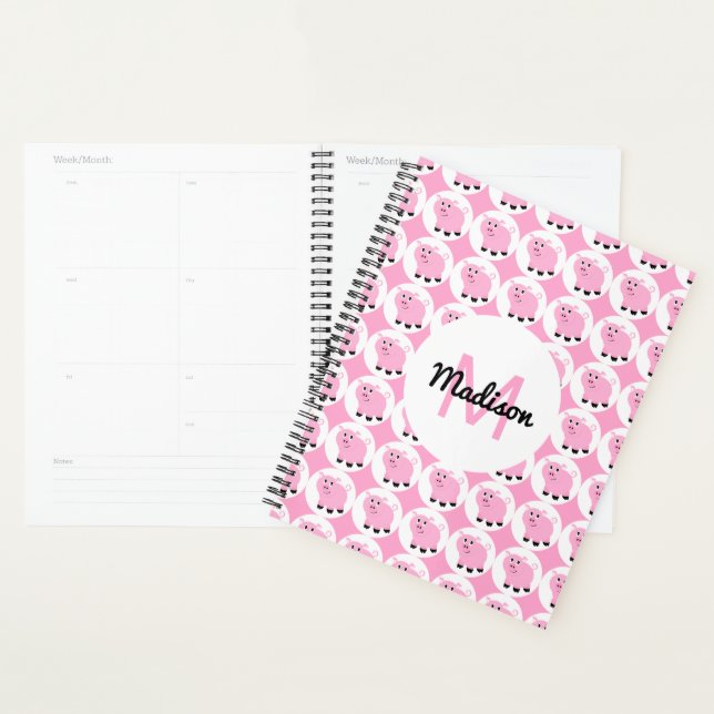 Cute Motif de porc rose personnalisé animal adorab (Devant avec enveloppe)