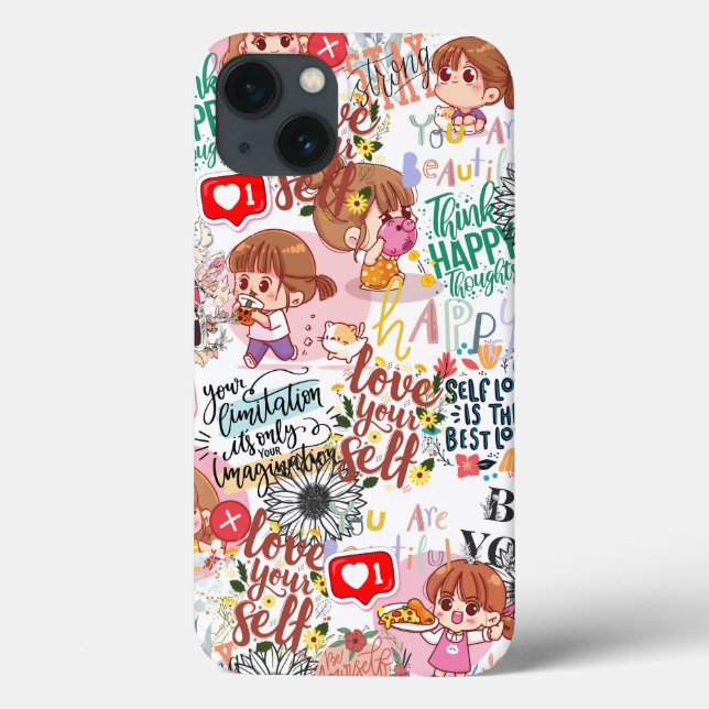 Cute Motivational – Positive Quote Kawaii  Case-Mate iPhone Hülle (Rückseite)