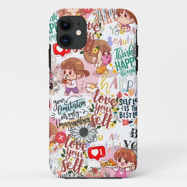 Cute Motivational – Positive Quote Kawaii  Case-Mate iPhone Hülle (Rückseite)