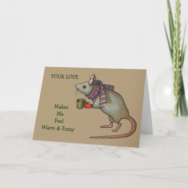 Cute Mouse Art : Carte Anniversaire Pour Époux (Devant)