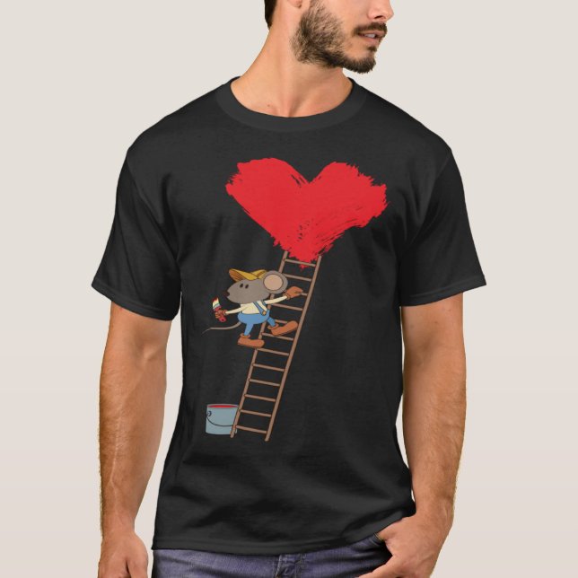 Cute Mouse Heart T-Shirt (Vorderseite)