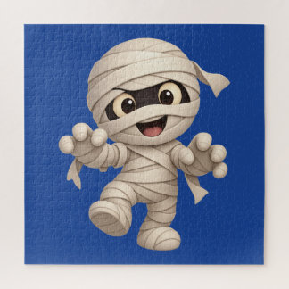 Cute Mummy Halloween Cartoon Illustration