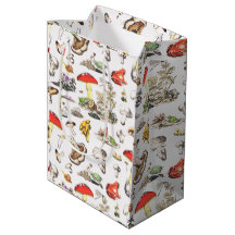 Cute Mushroom Frog Snail Forest Pattern